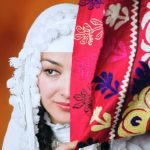 Красивая таджикская девушка в чакан