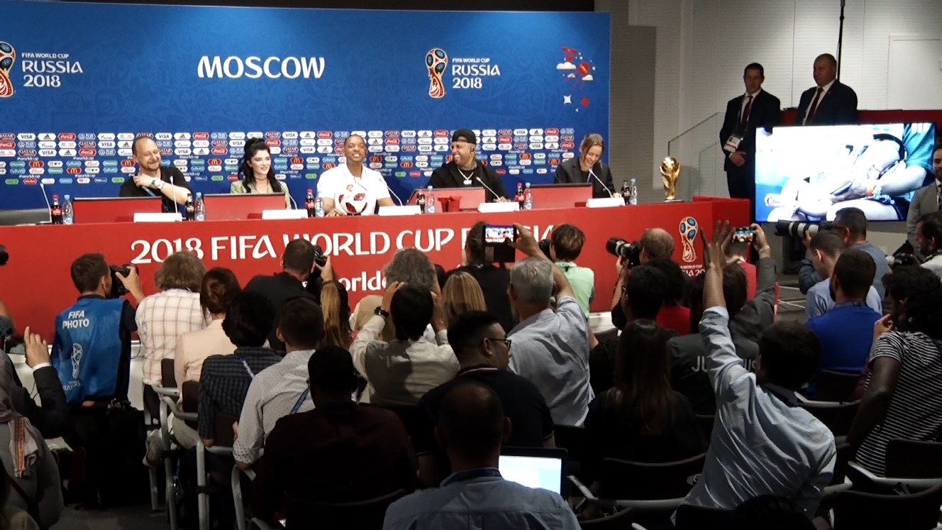Уилл Смит на пресс-конференции на Чемпионате мира по футболу 2018 год