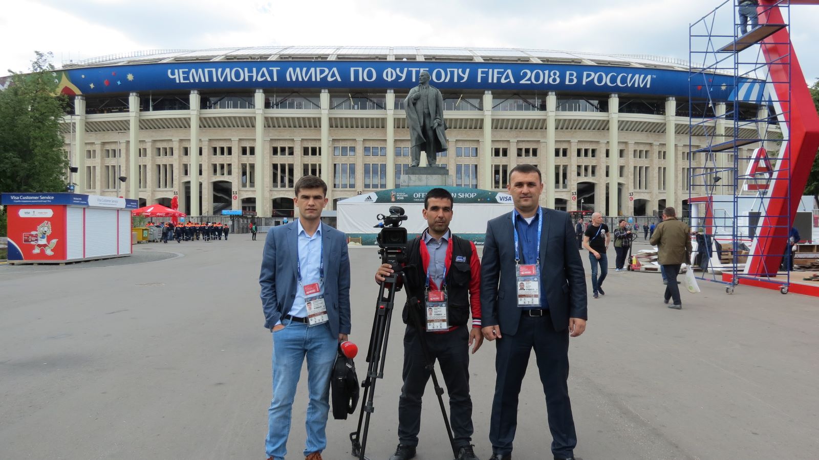 Фото таджикских спортивных журналистов с Чемпионата мира по футболу 2018 год