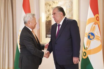 Мулоқоти Эмомалӣ Раҳмон бо президенти Бонки осиёии сармоягузориҳои инфрасохторӣ